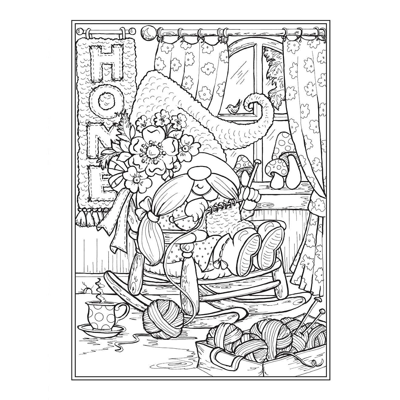 Gnomes at Home Coloring Book