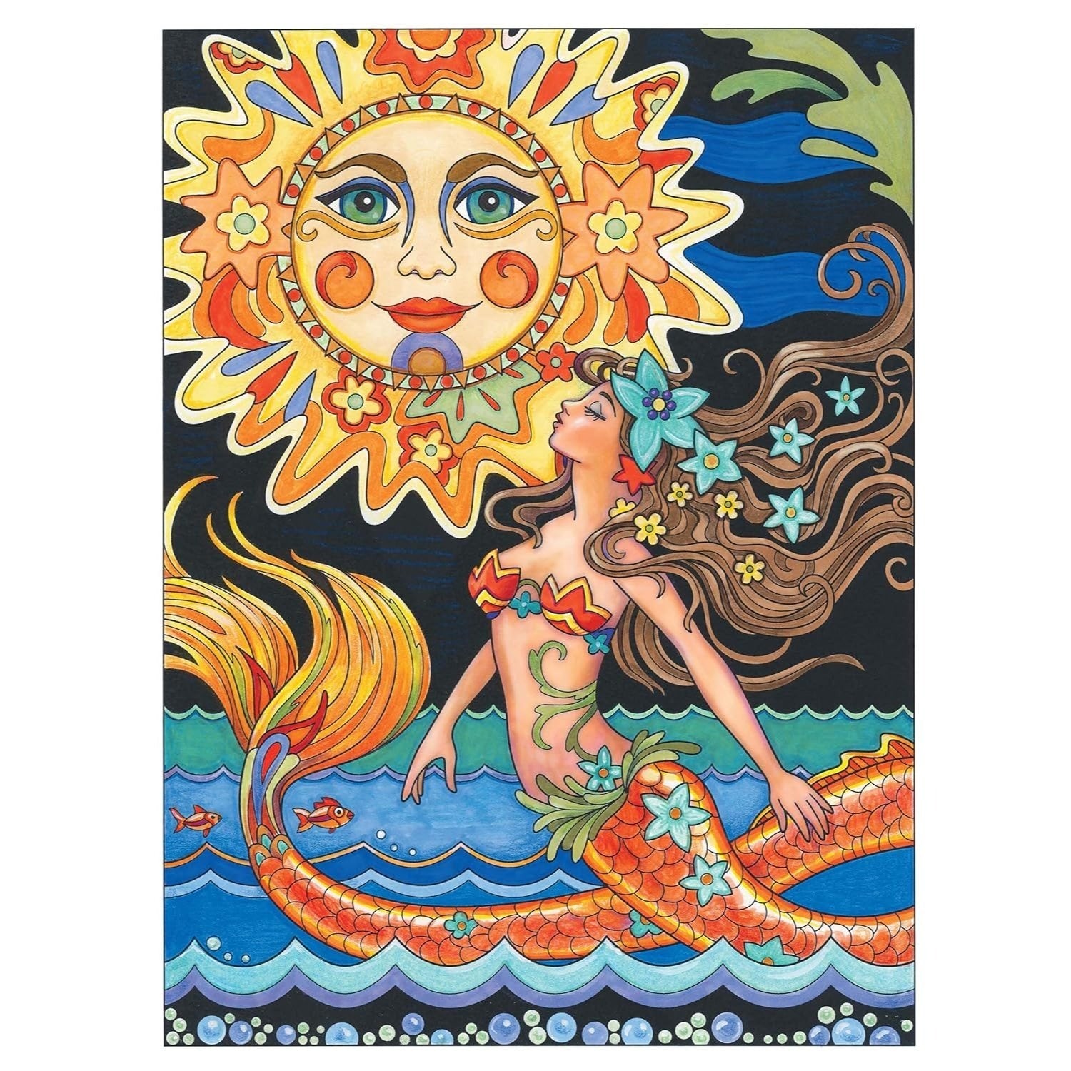 Creative Haven Magnificent Mermaids Coloring Book
