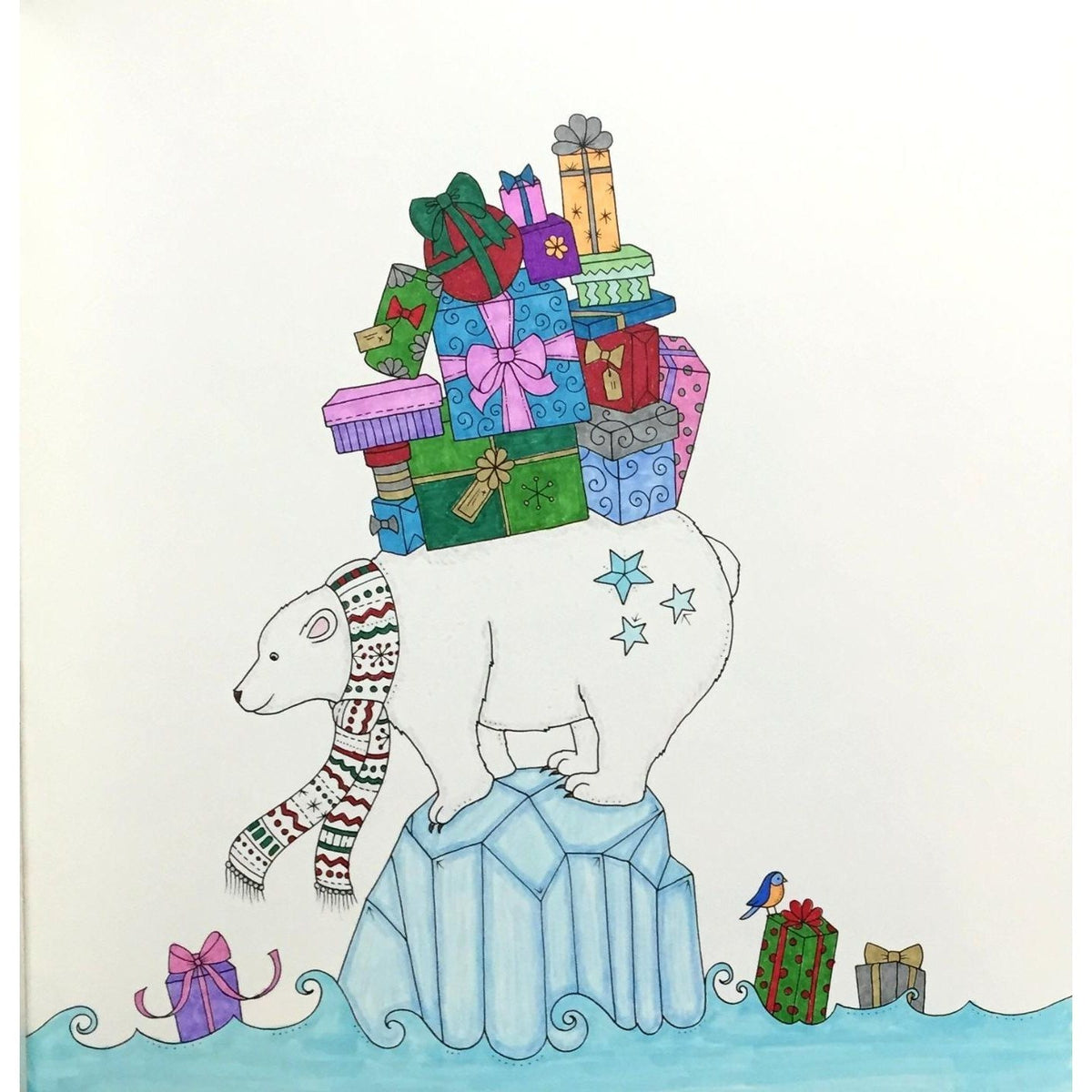 Johanna's Christmas: A Festive Coloring Book for Adults (Spiral Bound)