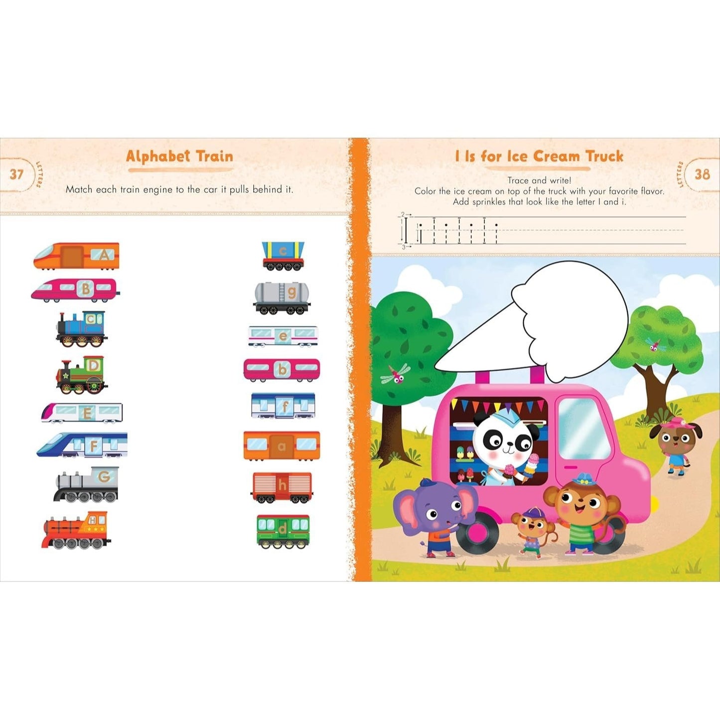Preschool Activity Book Trucks, Cars, and Airplanes: 80 Games to Learn Letters, Numbers, Colors, and Shapes (School Skills Activity Books) (Spiral Bound)