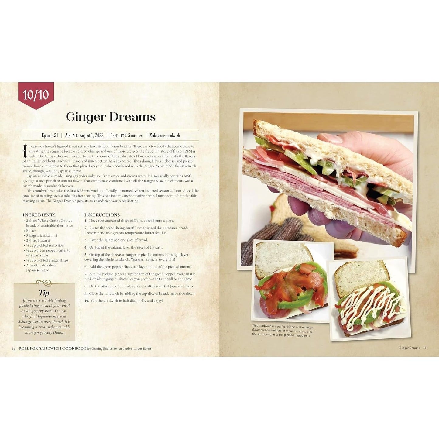 Roll for Sandwich(r) Cookbook for Gaming Enthusiasts and Adventurous Eaters: Go on a Mealtime Quest with the Roll of the Dice!