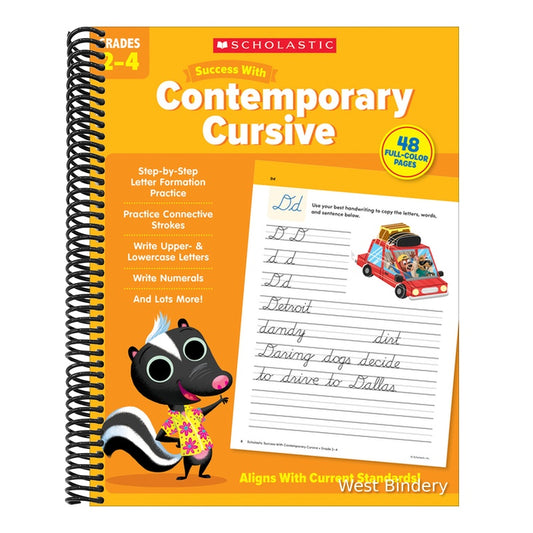 Scholastic Success with Contemporary Cursive Grades 2-4 Workbook