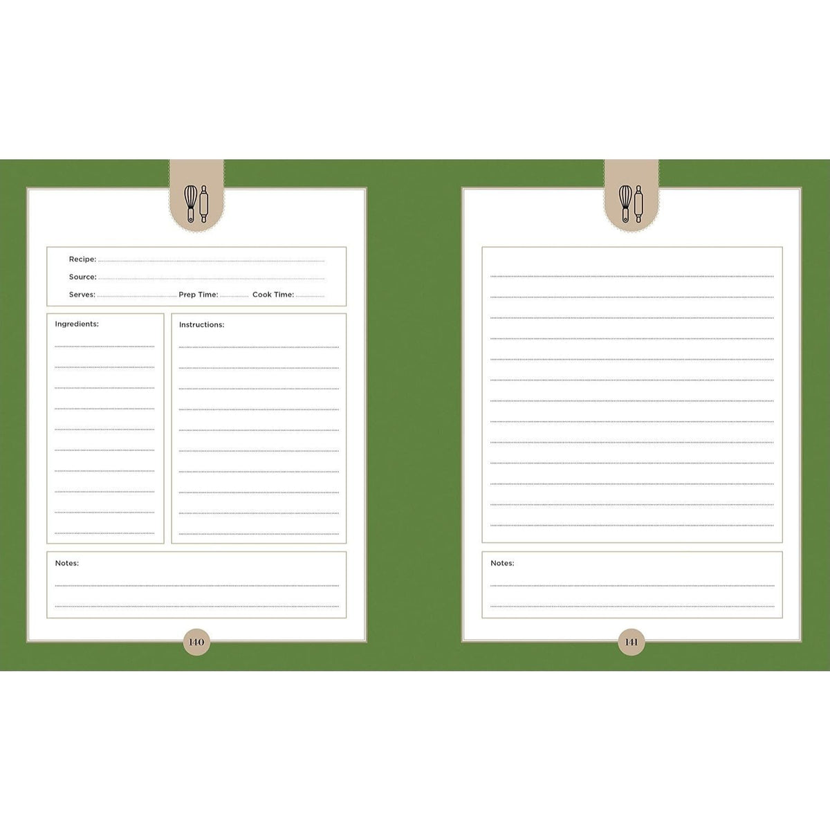My Family Favorites Recipe Journal: A Blank Keepsake Journal