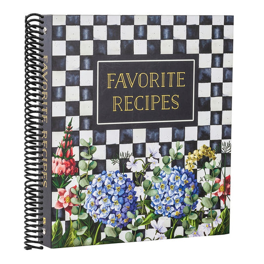 Deluxe Recipe Binder - Favorite Recipes (Hydrangea) - Write in Your Own Recipes