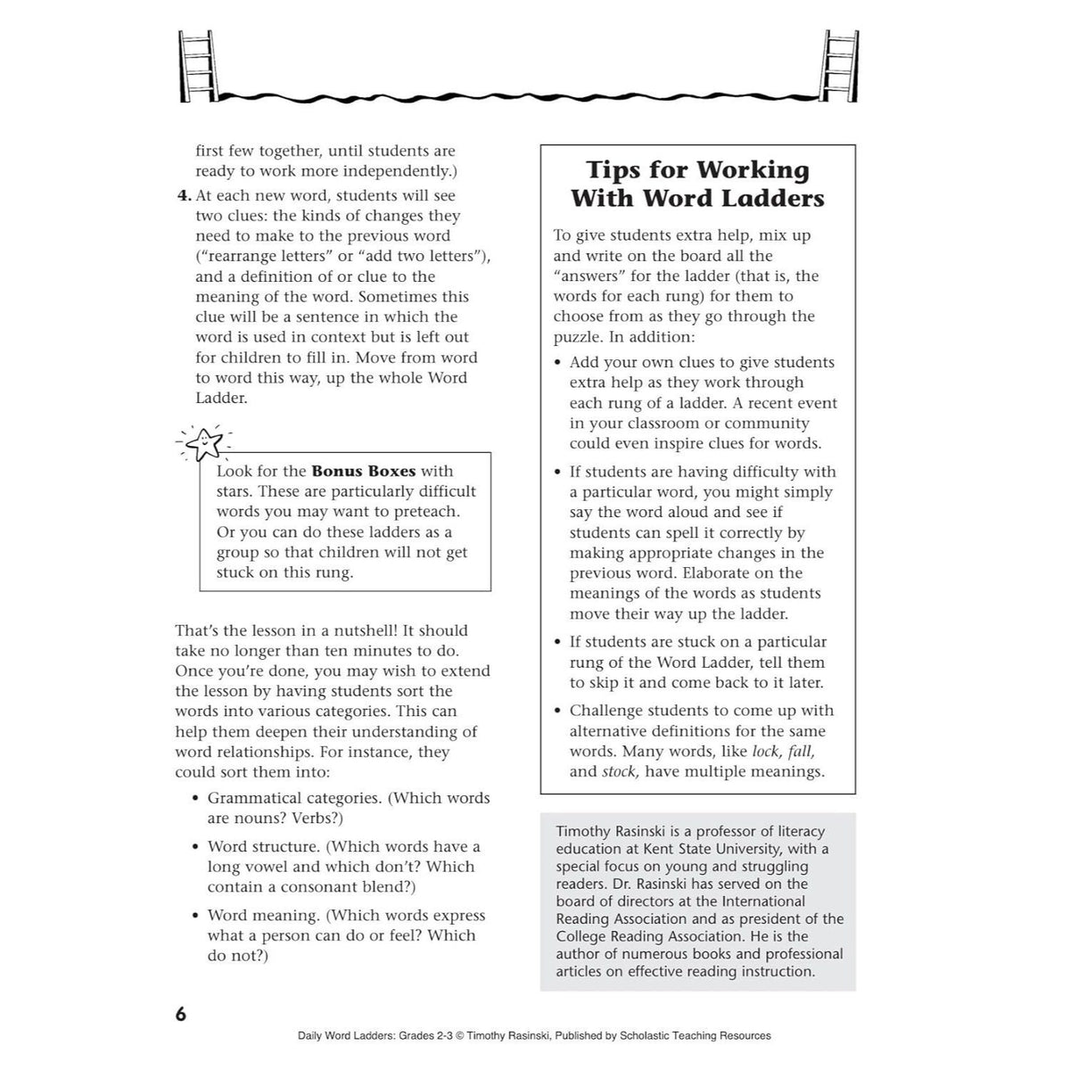 Daily Word Ladders: Grades 2-3: 100 Reproducible Word Study Lessons That Help Kids Boost Reading, Vocabulary, Spelling & Phonics Skills--Independently
