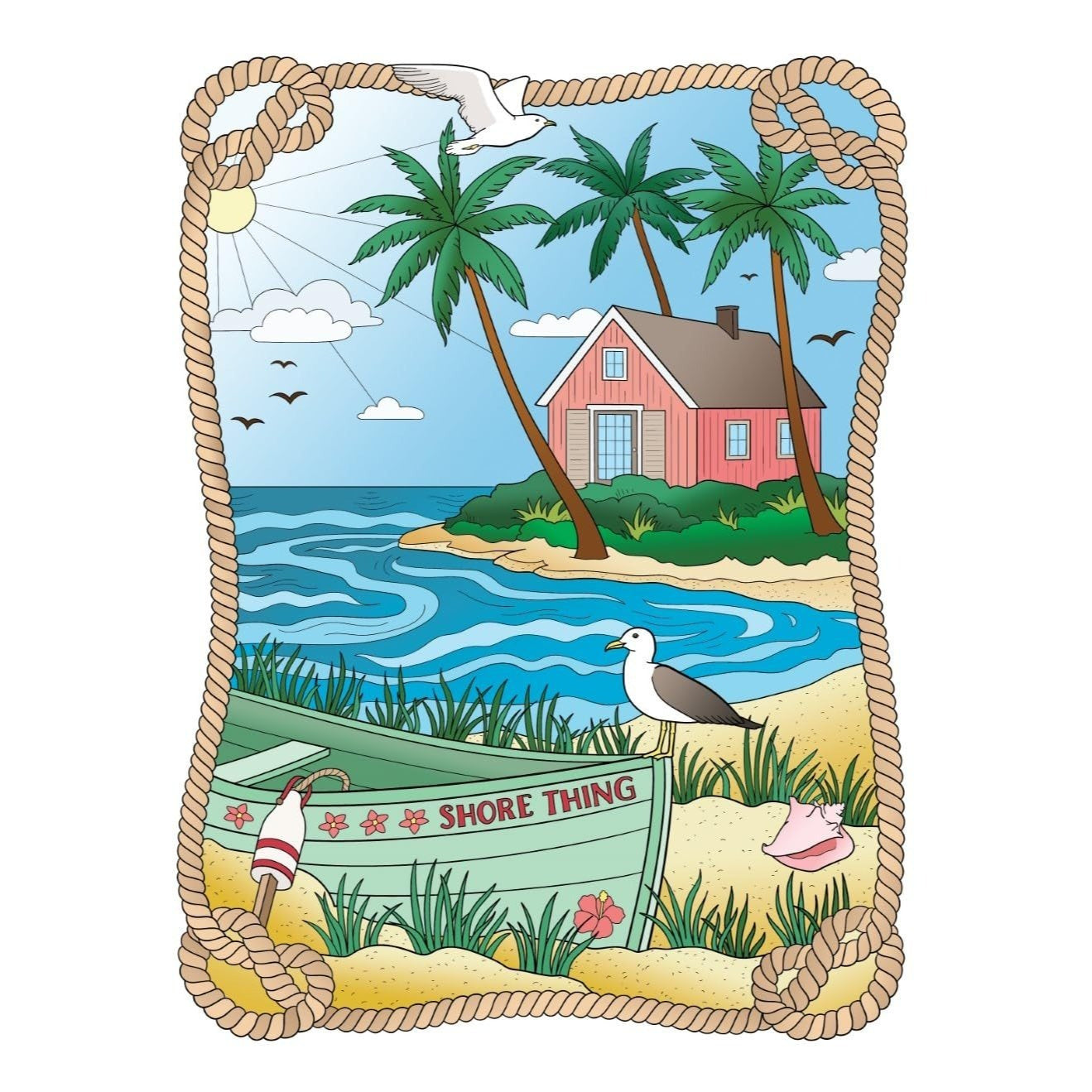 Creative Haven on Island Time Coloring Book