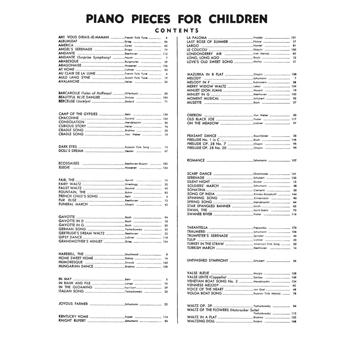 Piano Pieces for Children (Everybody's Favorite Series, No. 3) - Beginner Piano Book for Kids with 100 Compositions - Popular Piano Sheet Music