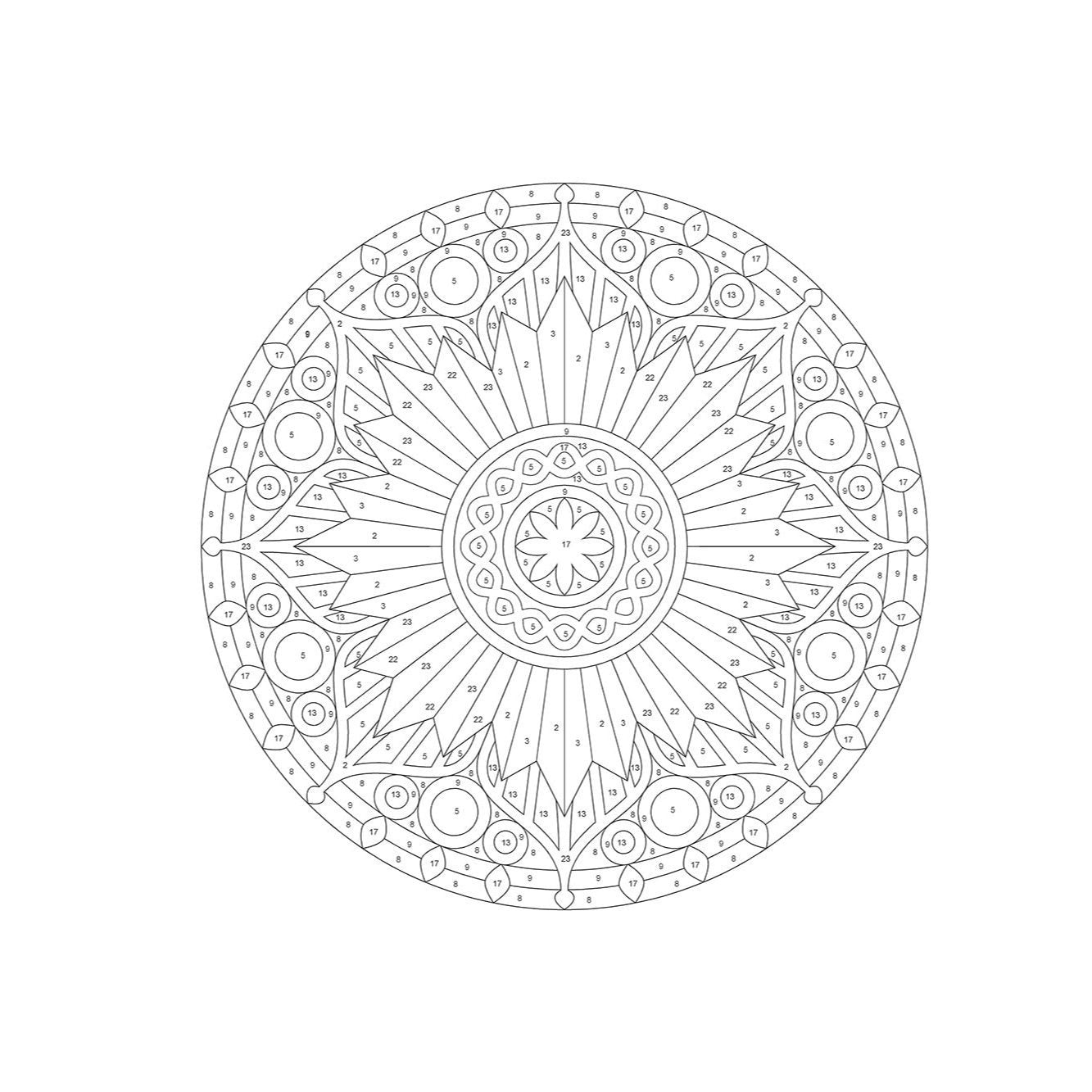Creative Haven Mandalas Color by Number Coloring Book (First Edition, First)