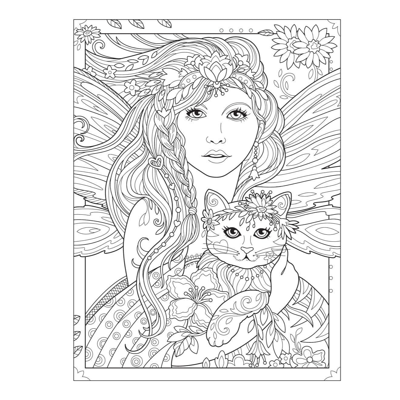 Creative Haven Magical Fairies Coloring Book