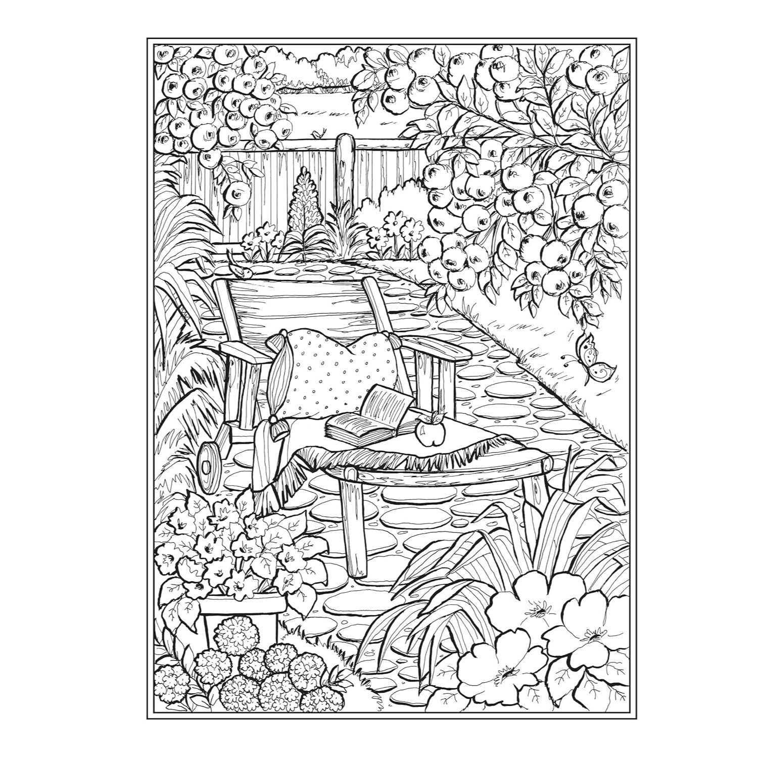Creative Haven Country Gardens Coloring Book
