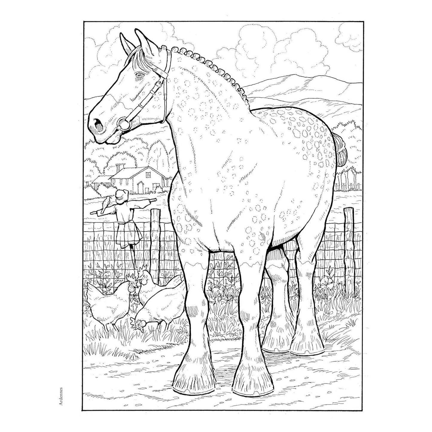 Creative Haven Great Horses Coloring Book
