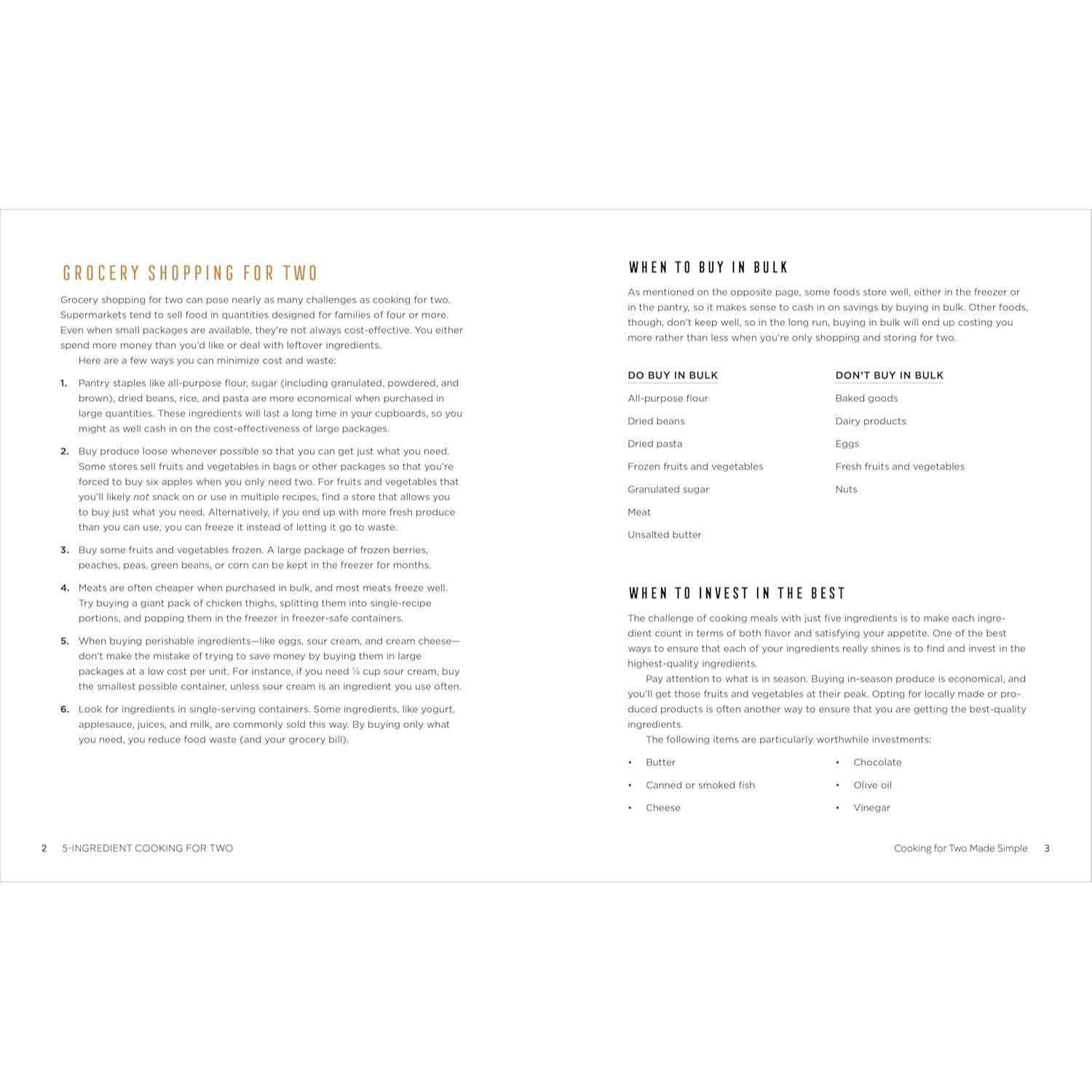 5-Ingredient Cooking for Two: 100+ Recipes Portioned for Pairs (Spiral Bound)