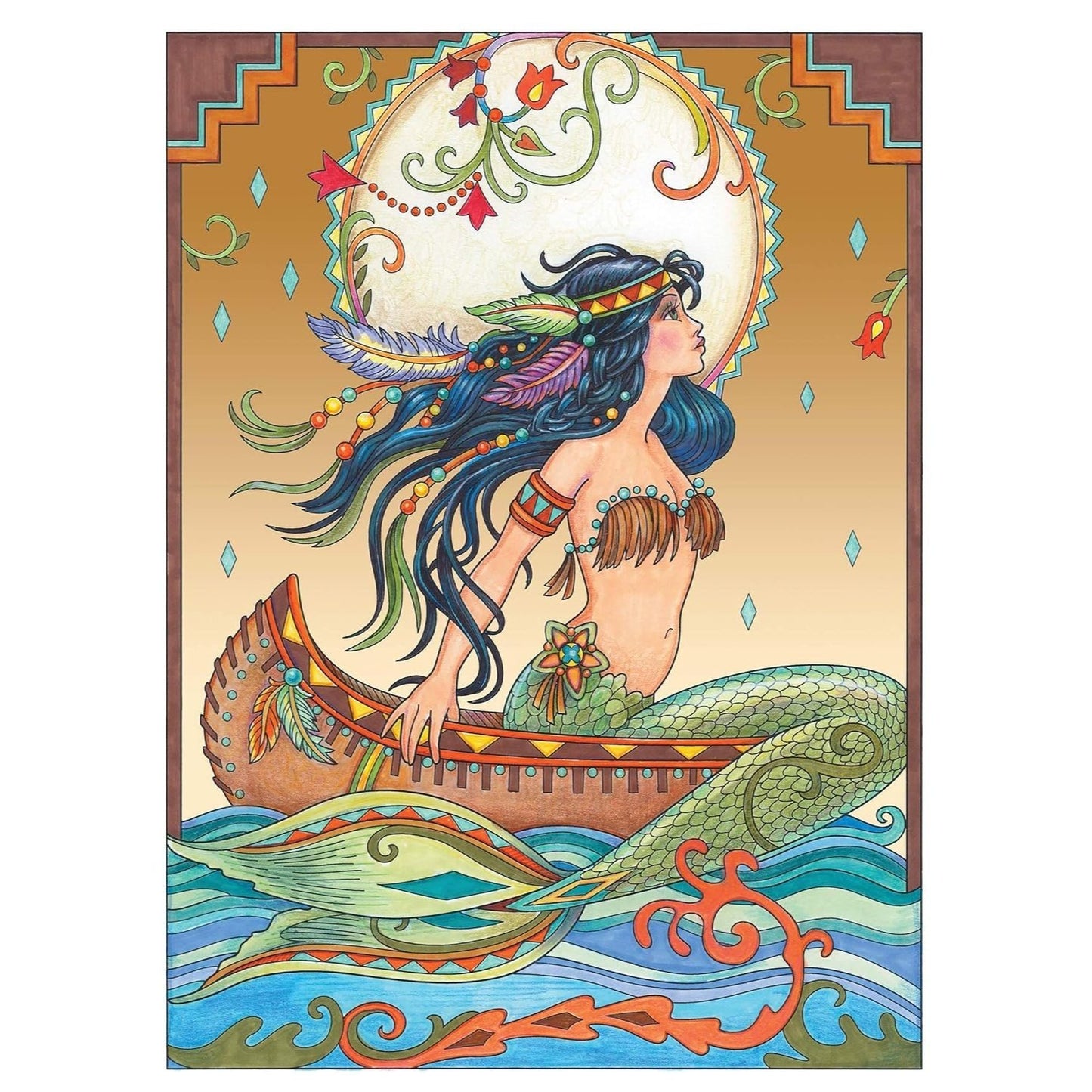 Creative Haven Magnificent Mermaids Coloring Book