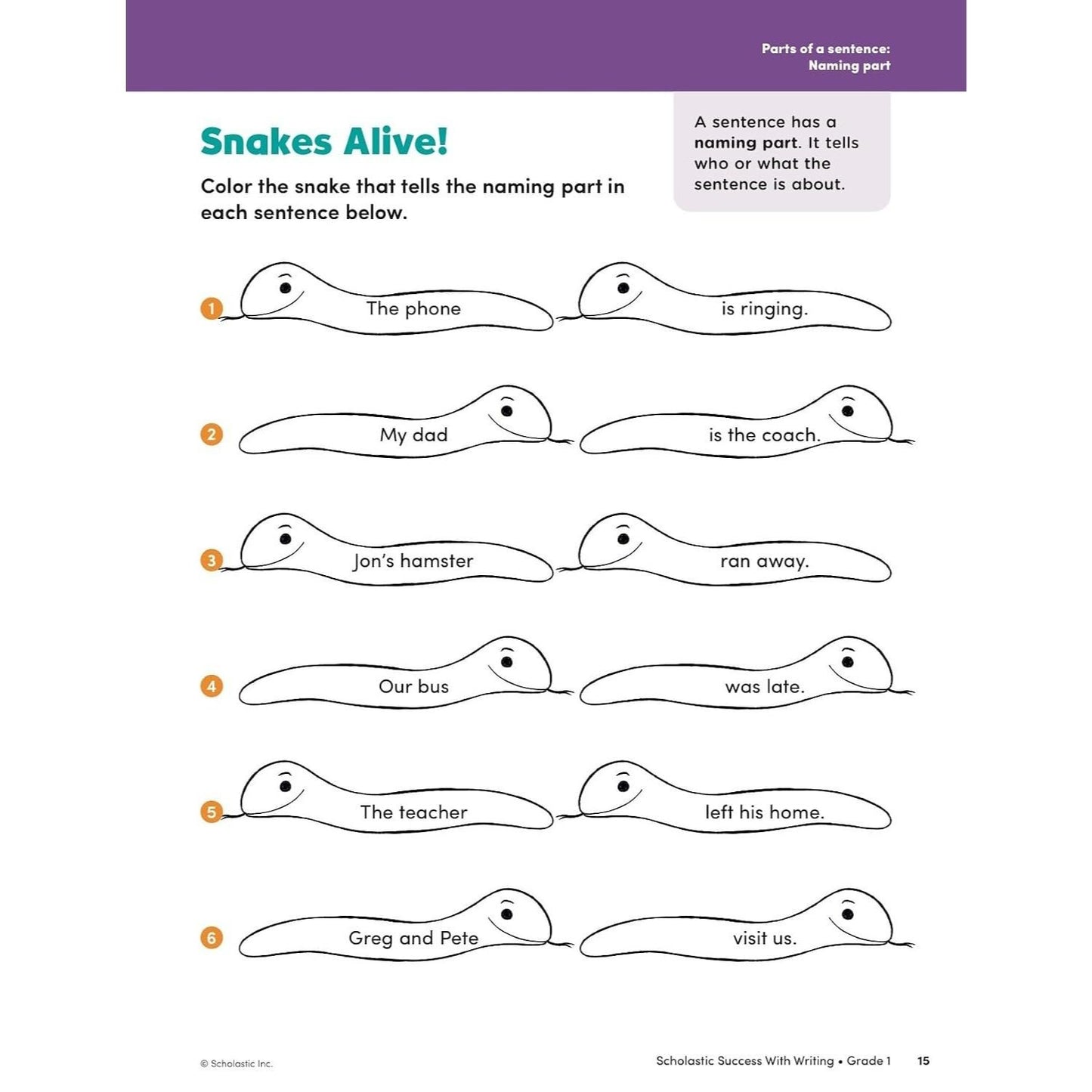 Scholastic Success with Writing Grade 1 Workbook