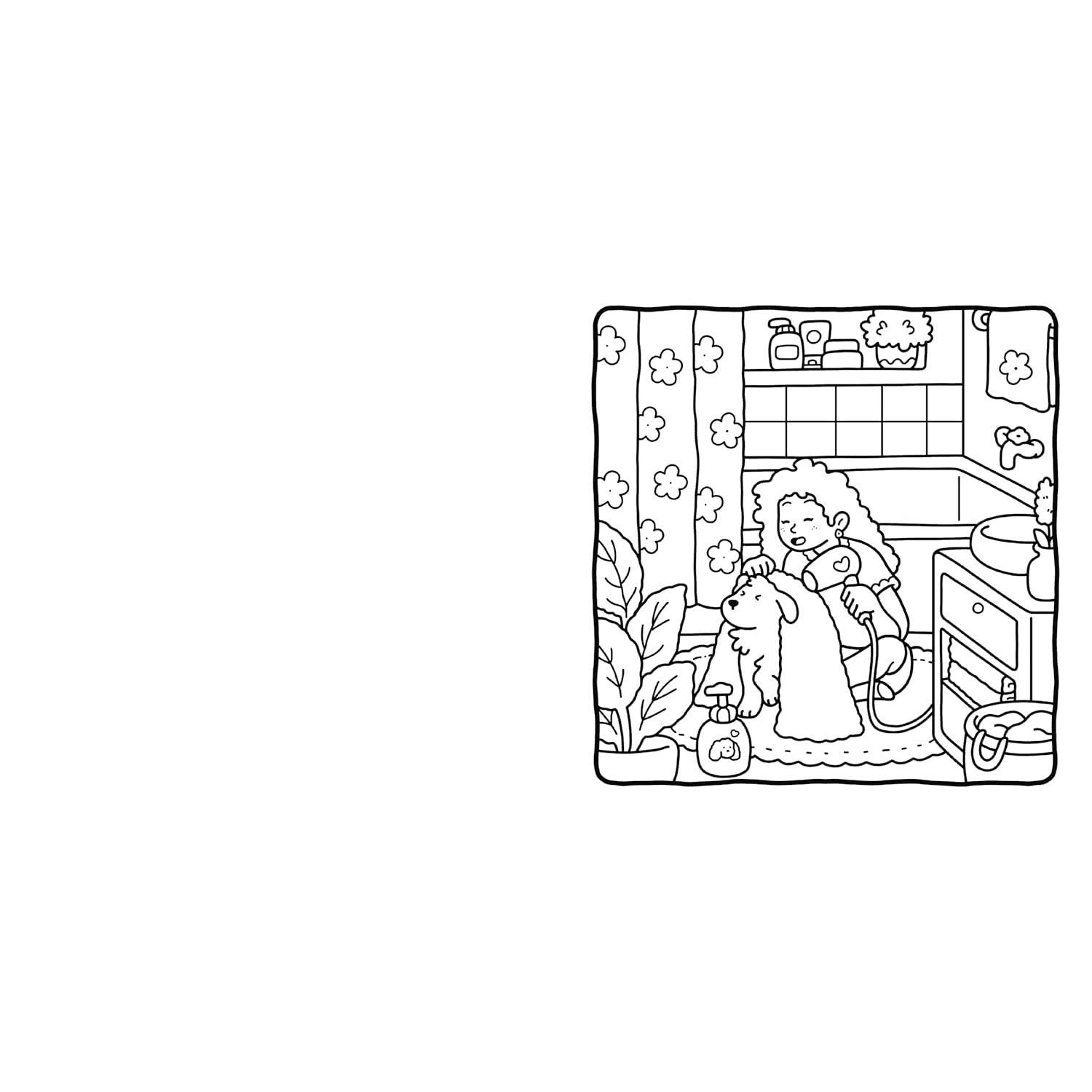 Girl Moments: Coloring Book for Adults and Kids (Cozy Spaces Coloring) (Spiral Bound)