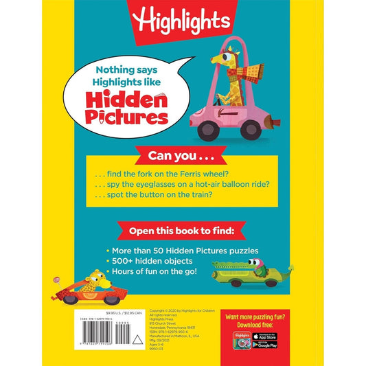 Things That Go Sticker Puzzles: Transportation Activity Book of Cars, Trucks, Planes and More, Hidden Pictures Puzzles with 280 Stickers for Kids 3 an