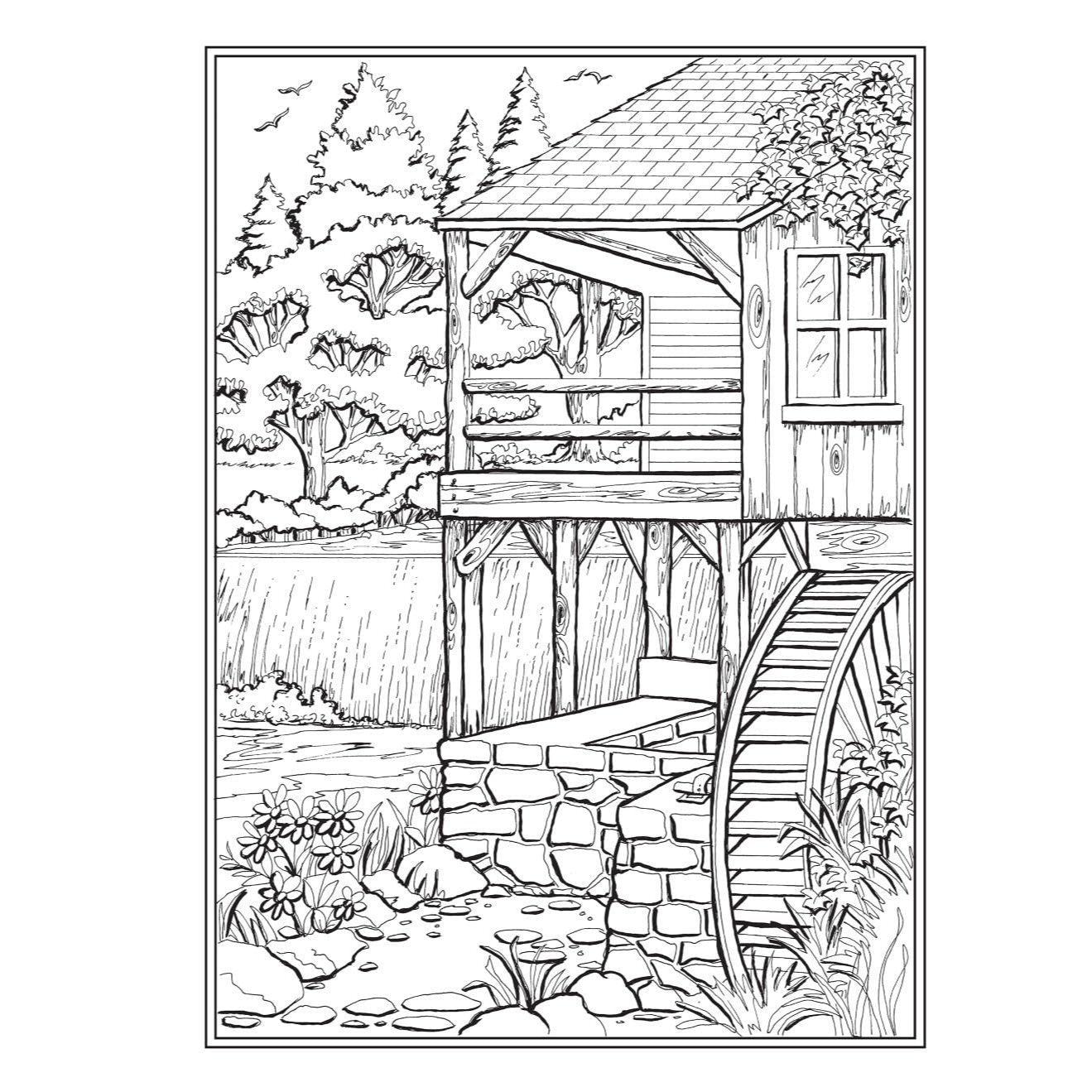 Creative Haven Country Charm Coloring Book