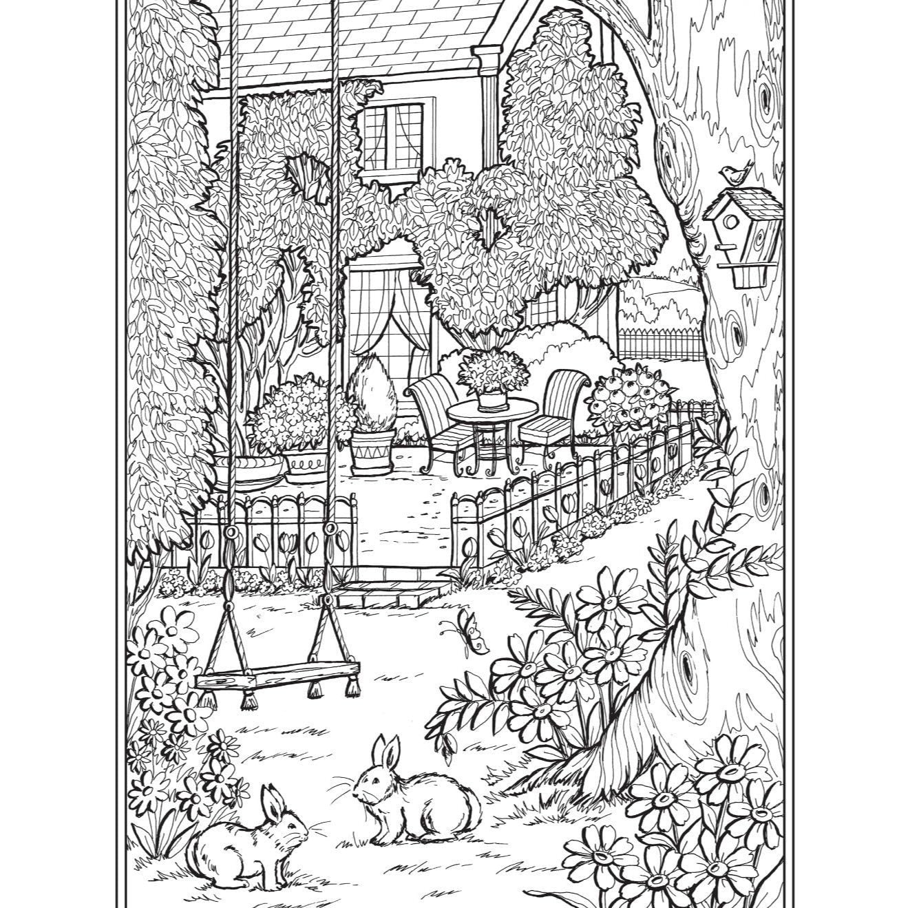 Creative Haven Country Gardens Coloring Book