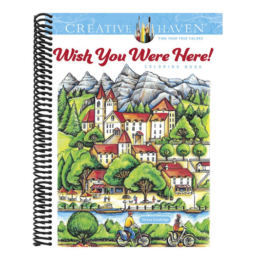 Creative Haven Wish You Were Here! Coloring Book