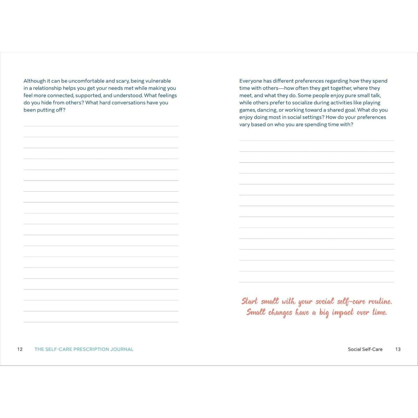 The Self-Care Prescription Journal: Powerful Prompts to Manage Emotions, Cultivate Well-Being, and Achieve Your Goals
