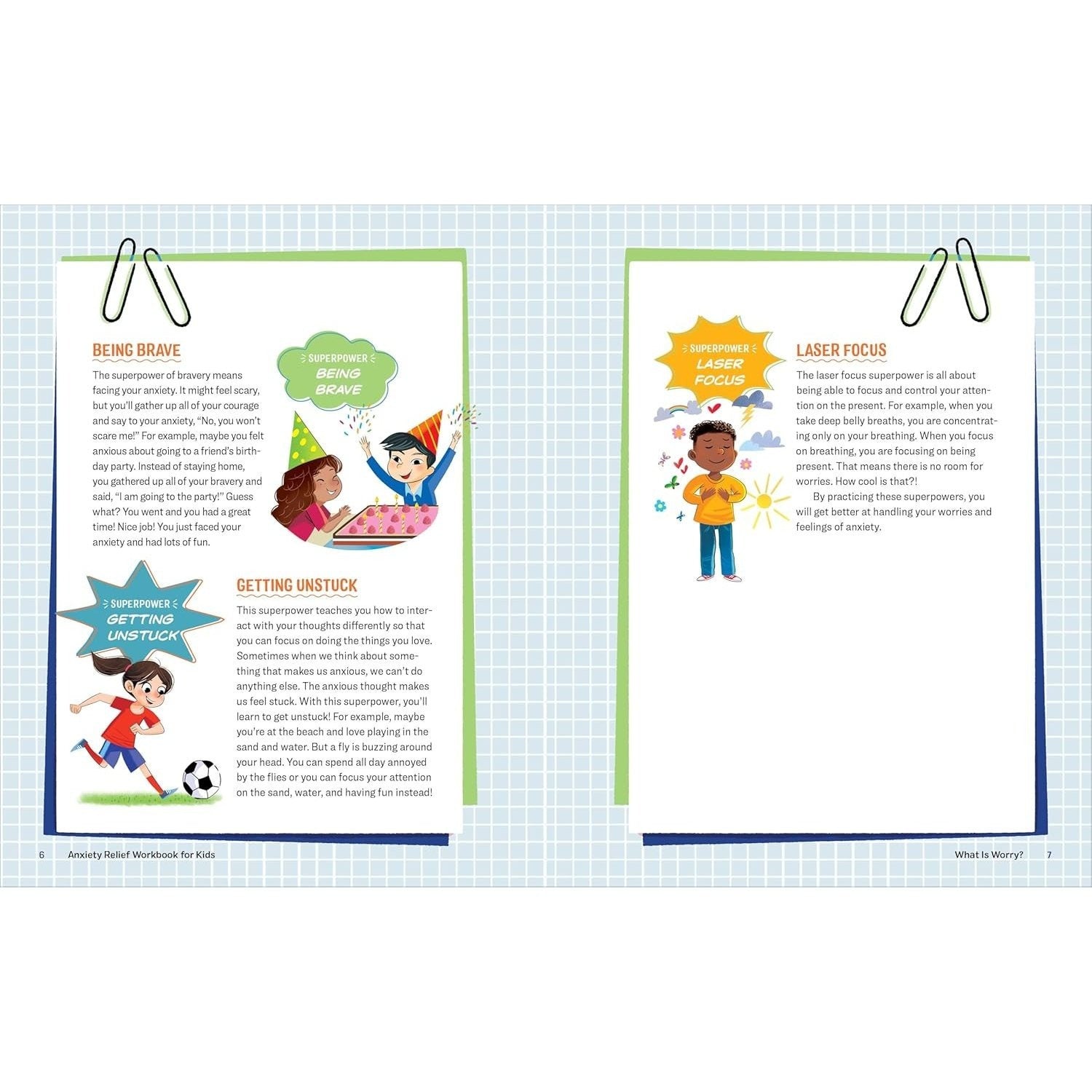 Anxiety Relief Workbook for Kids: 40 Mindfulness, Cbt, and ACT Activities to Find Peace from Anxiety and Worry (Health and Wellness Workbooks for Kids) (Spiral Bound)