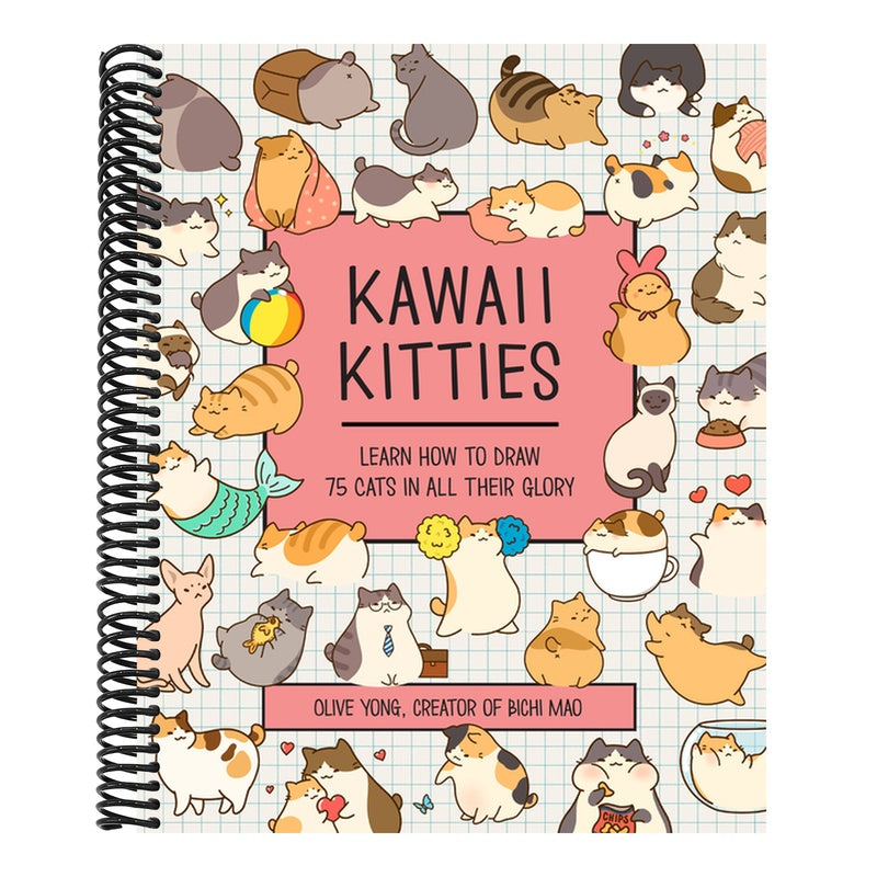Kawaii Kitties: Learn How to Draw 75 Cats in All Their Glory (Kawaii Doodle #6) (Spiral Bound)