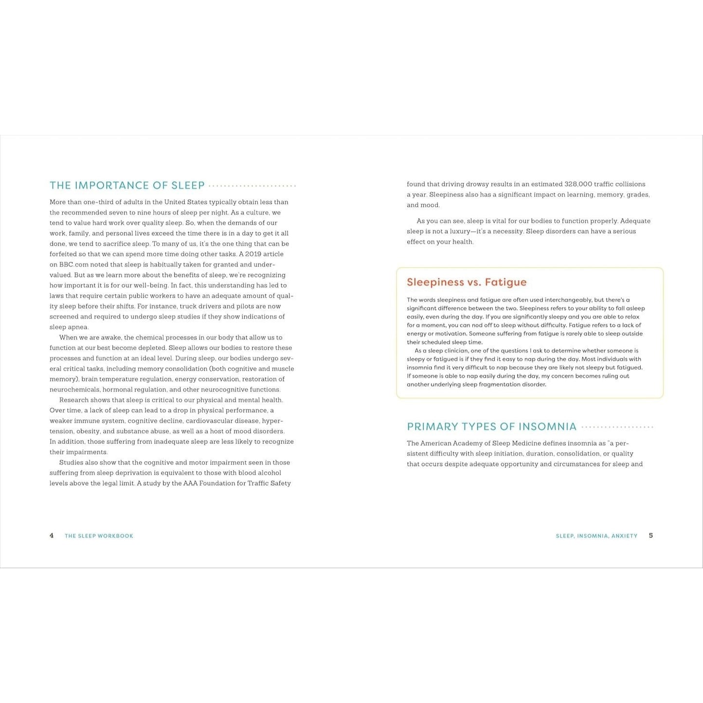 The Sleep Workbook: Easy Strategies to Break the Anxiety-Insomnia Cycle