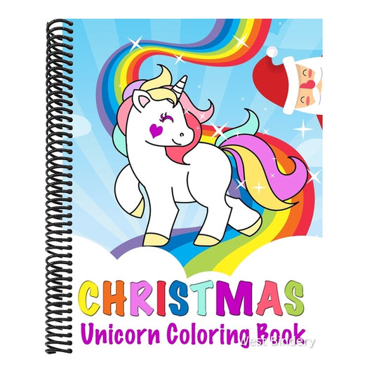 Christmas Unicorn Coloring Book for Kids Ages 4-8: Unicorn coloring book for kids ages 4-8