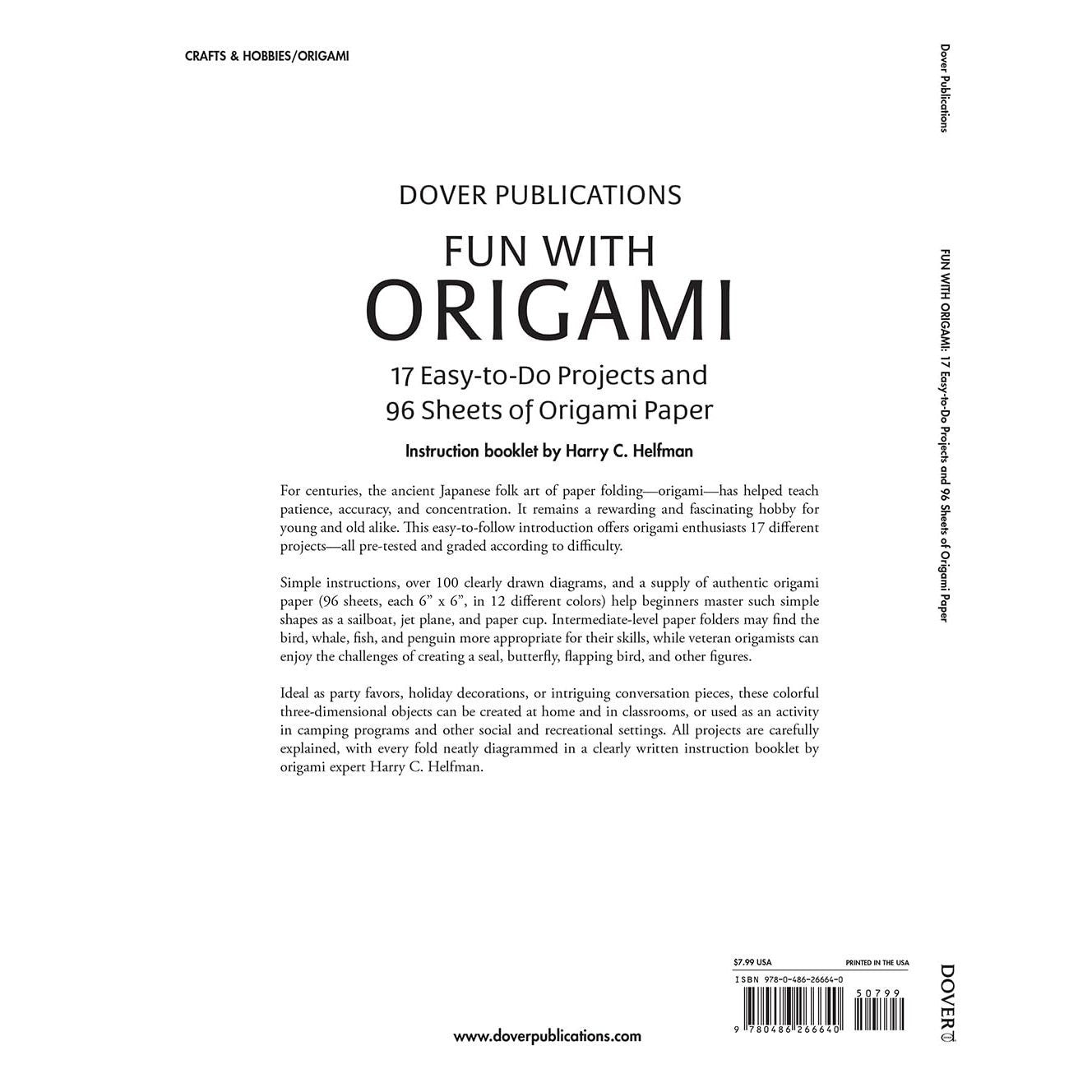 Fun with Origami: 17 Easy-To-Do Projects and 24 Sheets of Origami Paper
