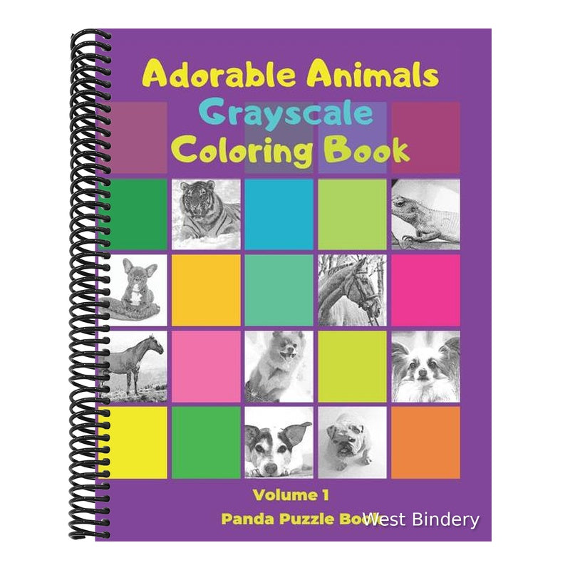 Adorable Animals Grayscale Coloring Book: Grayscale Coloring Book For Adults