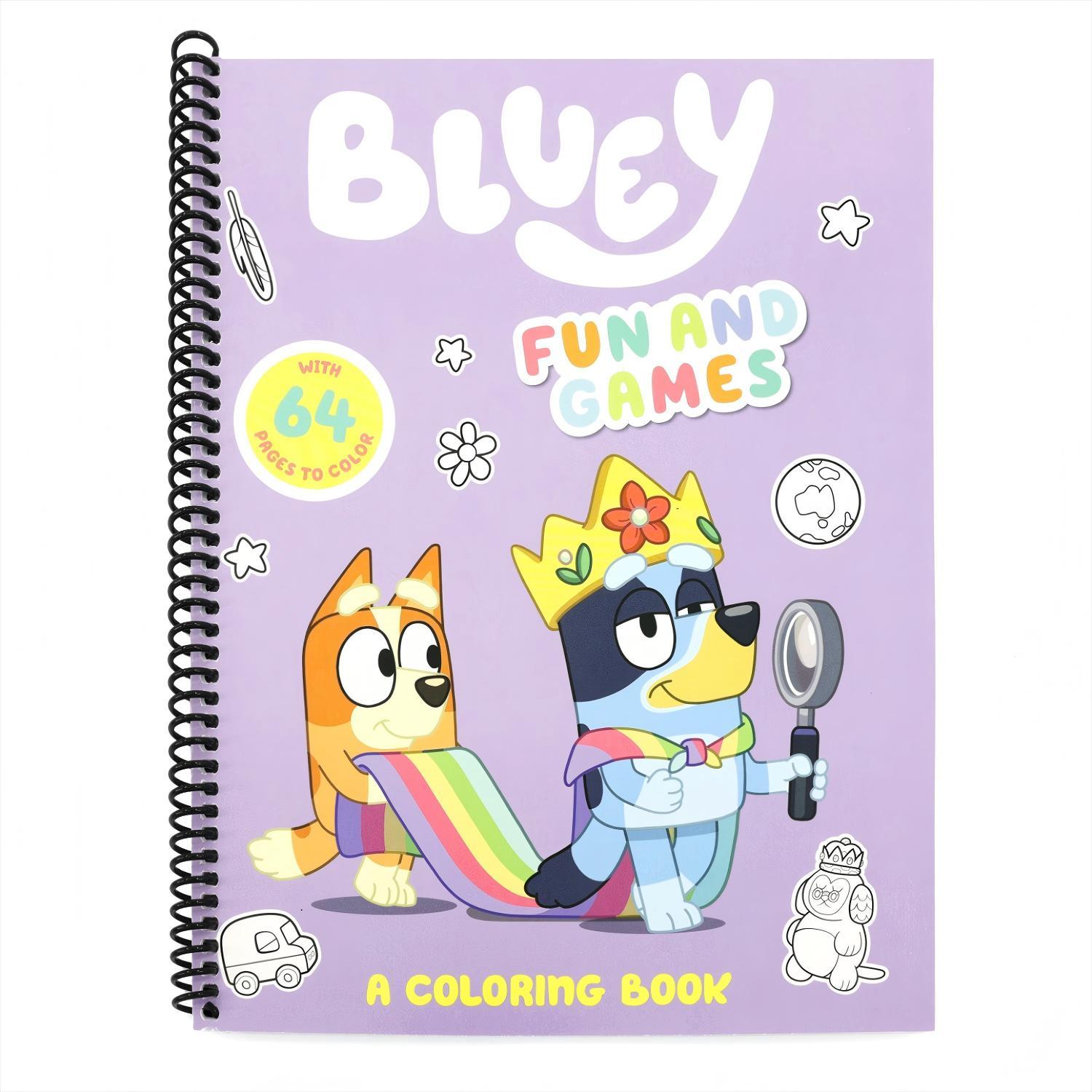 Bluey: Fun and Games: A Coloring Book | Spiraled by Spiraling Freedom® (Spiral Bound)