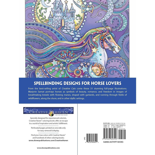 Creative Haven Dream Horses Coloring Book
