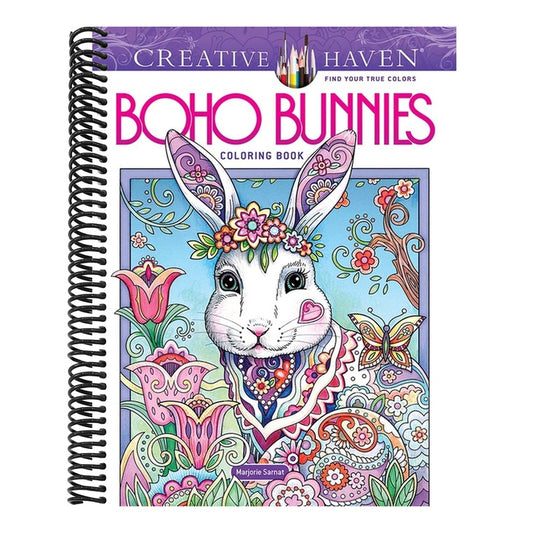 Creative Haven Boho Bunnies Coloring Book