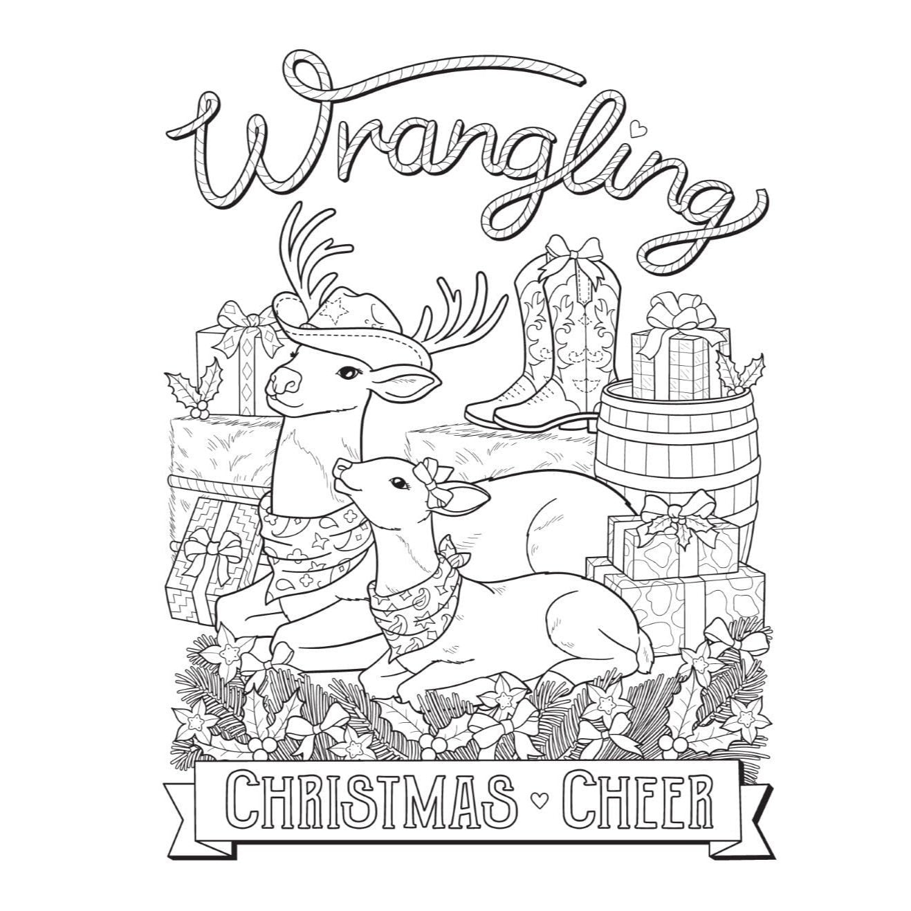 Creative Haven Country Western Christmas Coloring Book