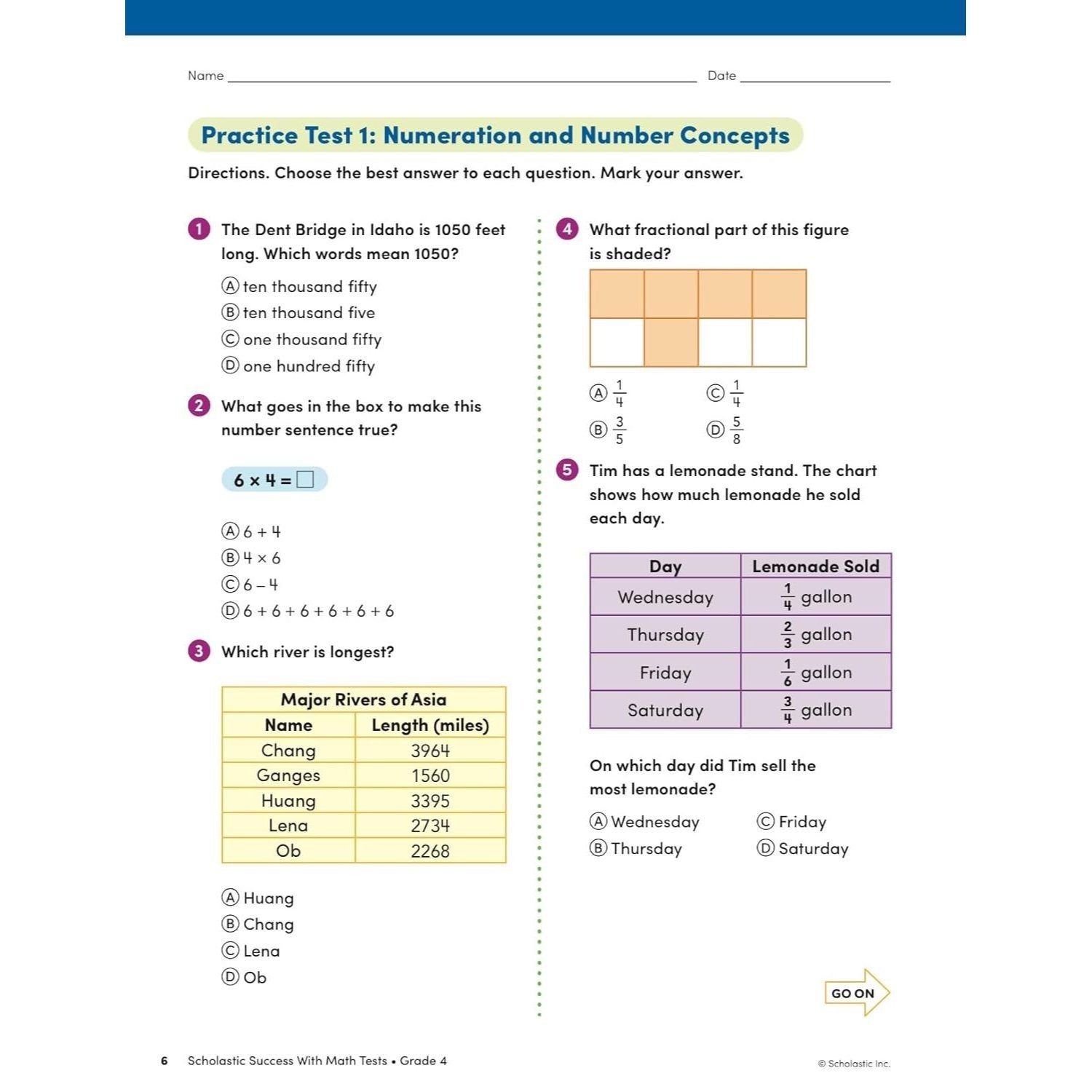 Scholastic Success with Math Tests Grade 4 Workbook (Spiral Bound)