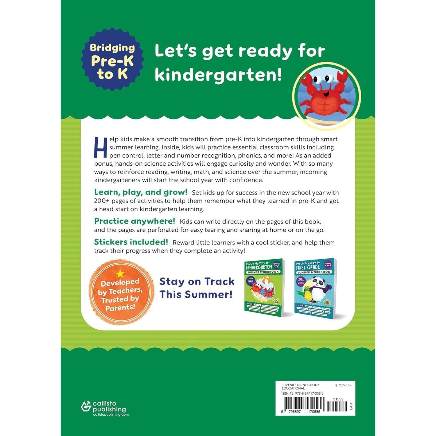 I'm on My Way to Kindergarten Summer Workbook: 200+ Pages of Games & Activities