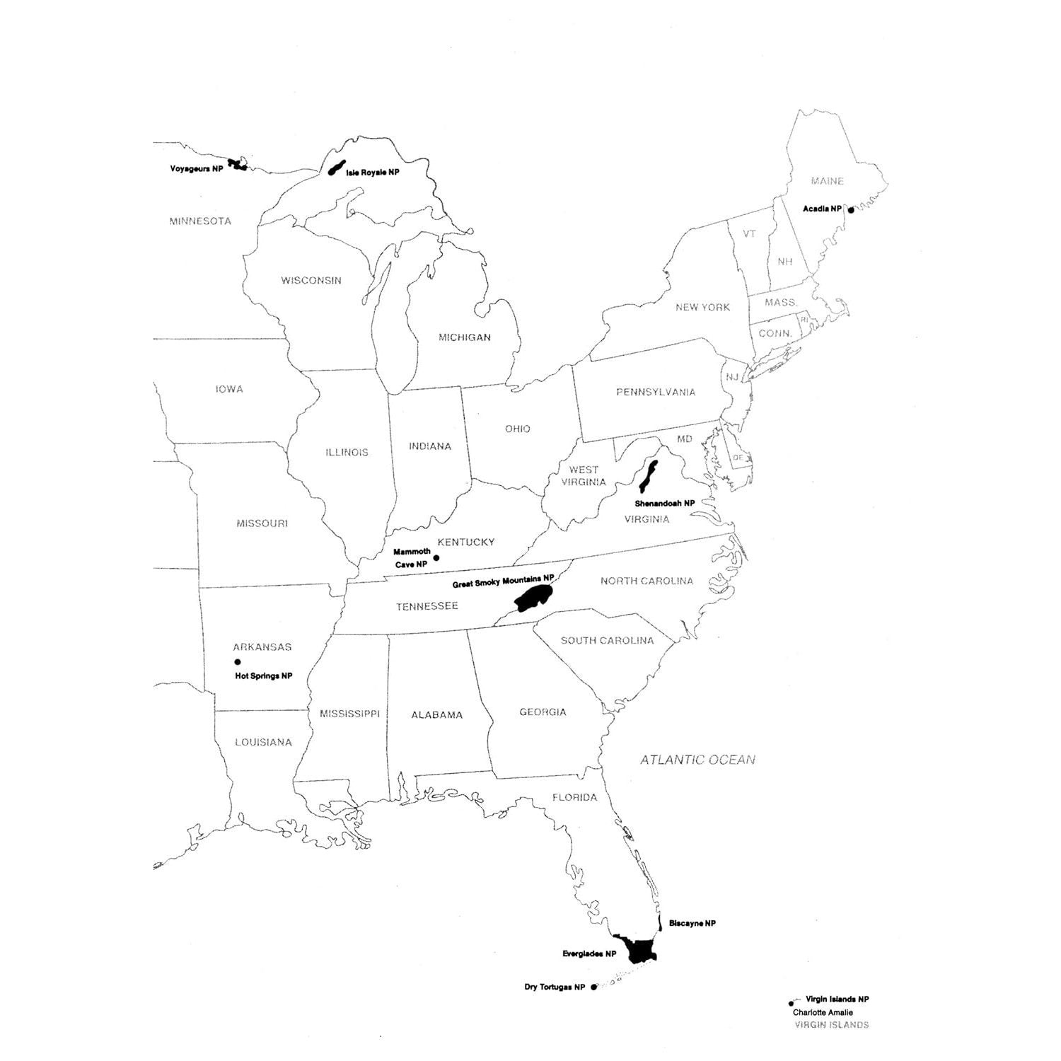 National Parks Coloring Book