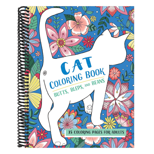 Butts, Bleps, and Beans Cat Coloring Book: 35 Coloring Pages for Adults