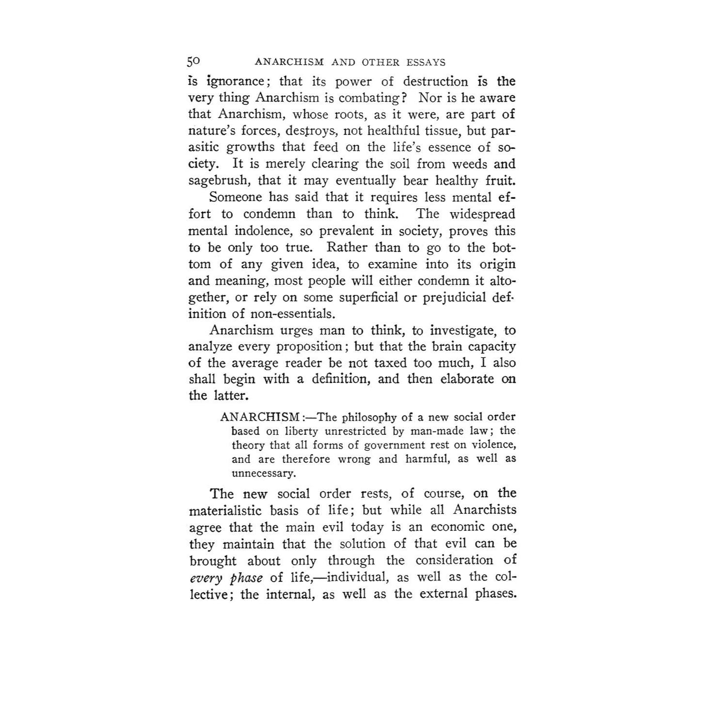 Anarchism and Other Essays