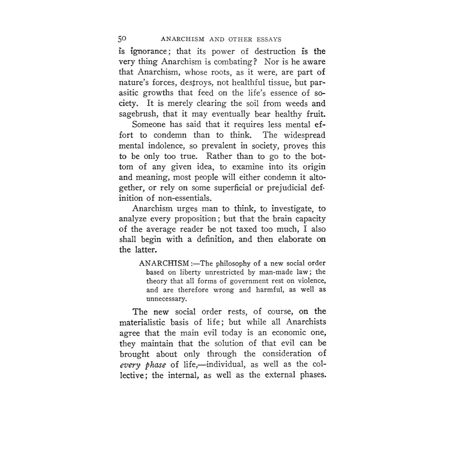 Anarchism and Other Essays