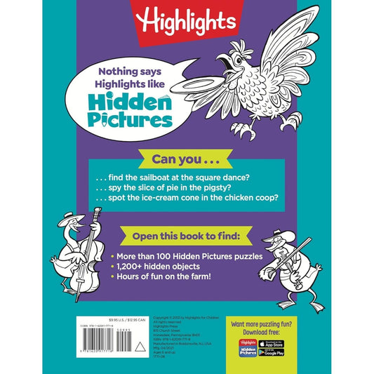 Farm Puzzles: Ultimate Farm Picture Puzzle Book with Over 1,200 Objects to Seek and Find, Farm-Themed Activity Book for Kids 6 and Older (Highlights Hidden Pictures) (Spiral Bound)