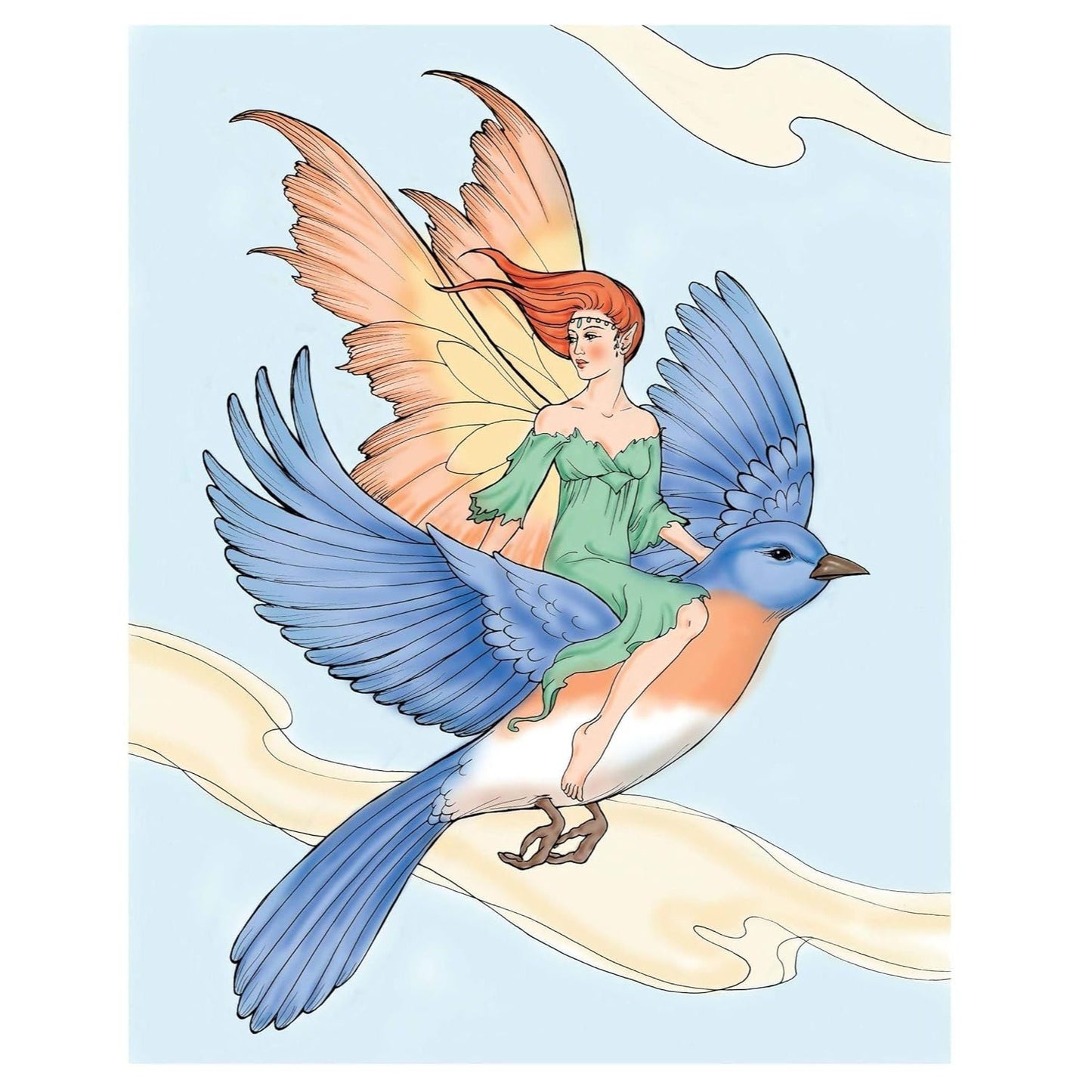 Creative Haven Enchanted Fairies Coloring Book