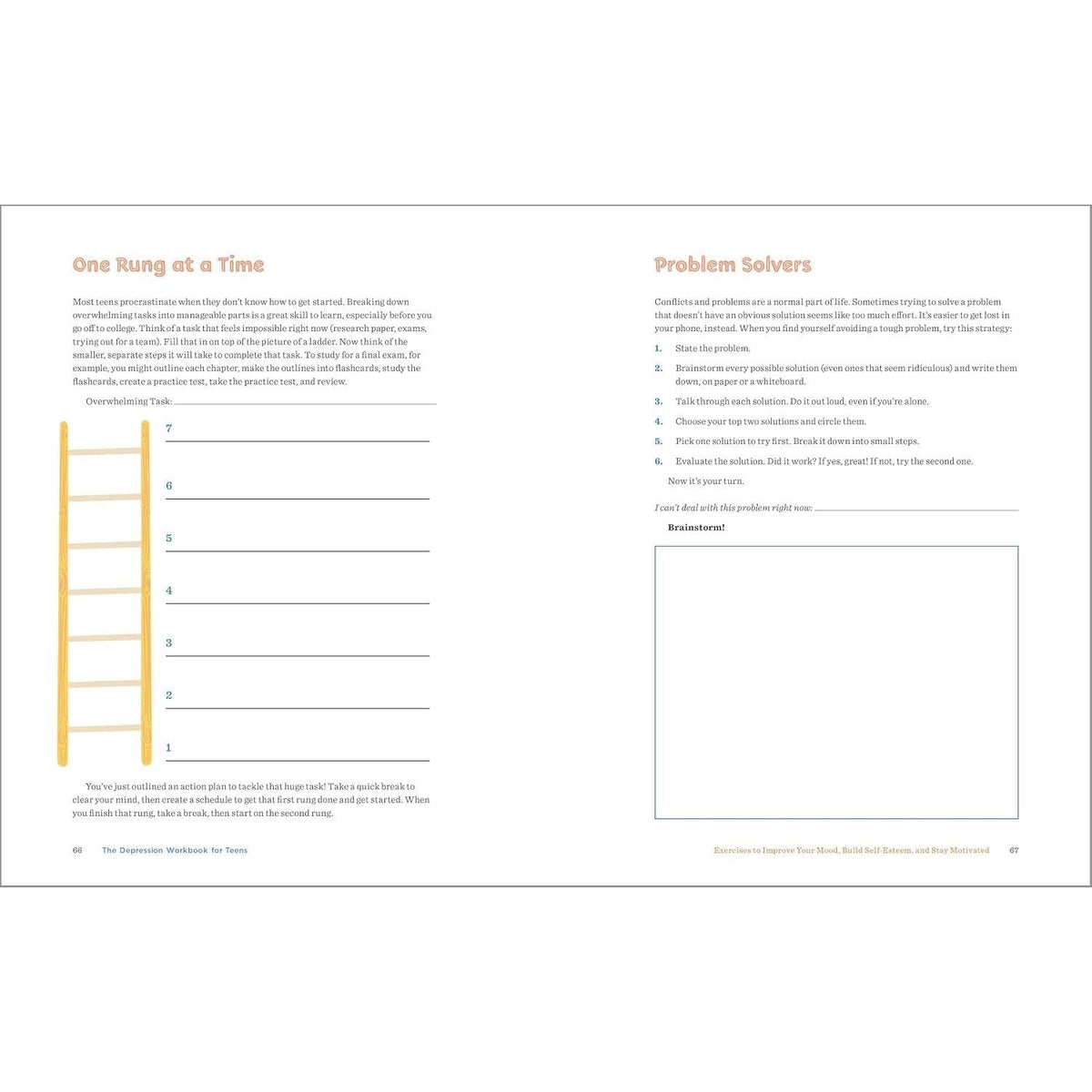 The Depression Workbook for Teens: Tools to Improve Your Mood, Build Self-Esteem, and Stay Motivated