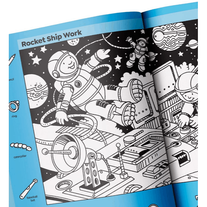 Space Puzzles: Solar System Puzzle Book for Kids 6-12, Fun Space Gift with Activities and Games, Over 100 Puzzles and More Than 1,800 Hidden Objects t