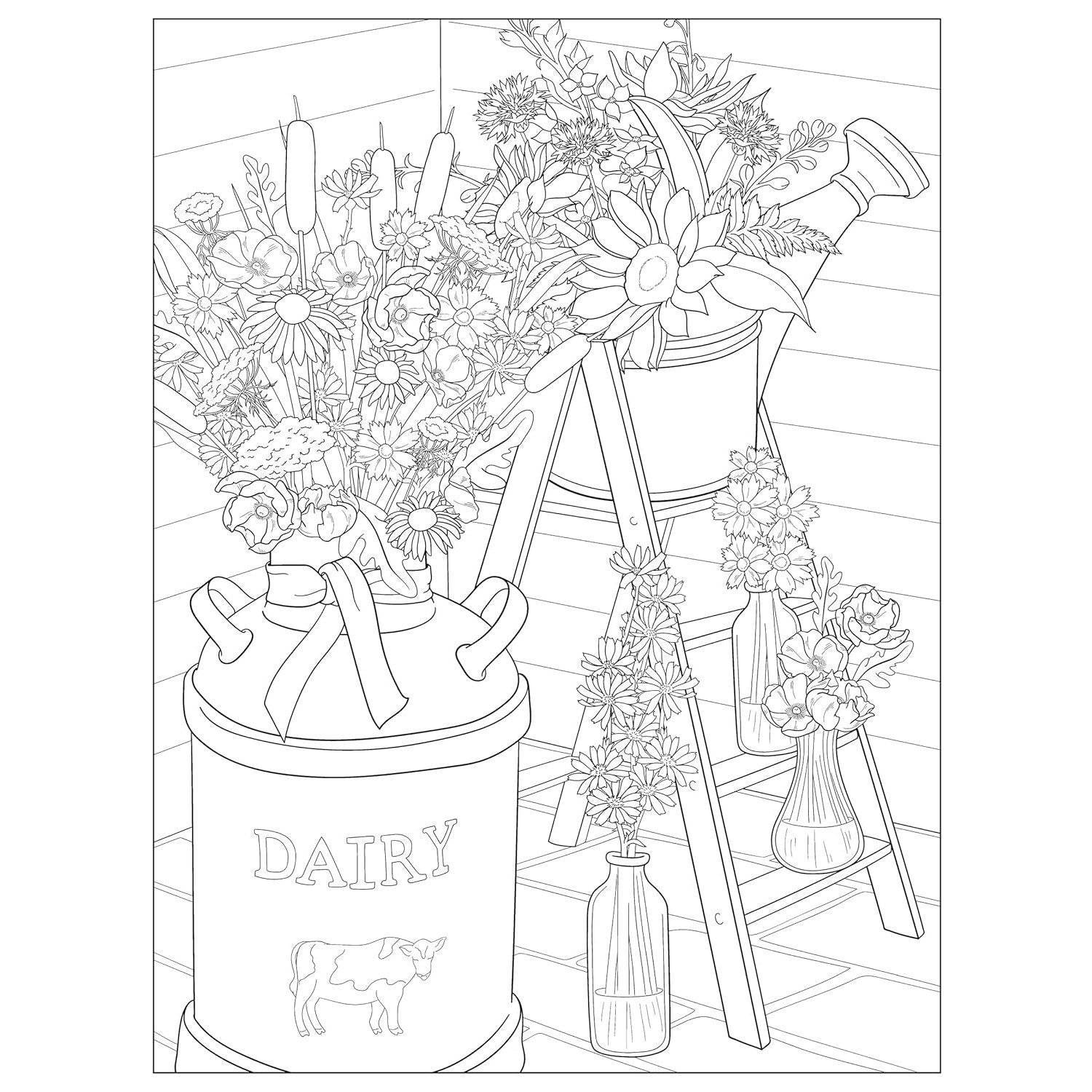 Creative Haven Wildflowers Coloring Book
