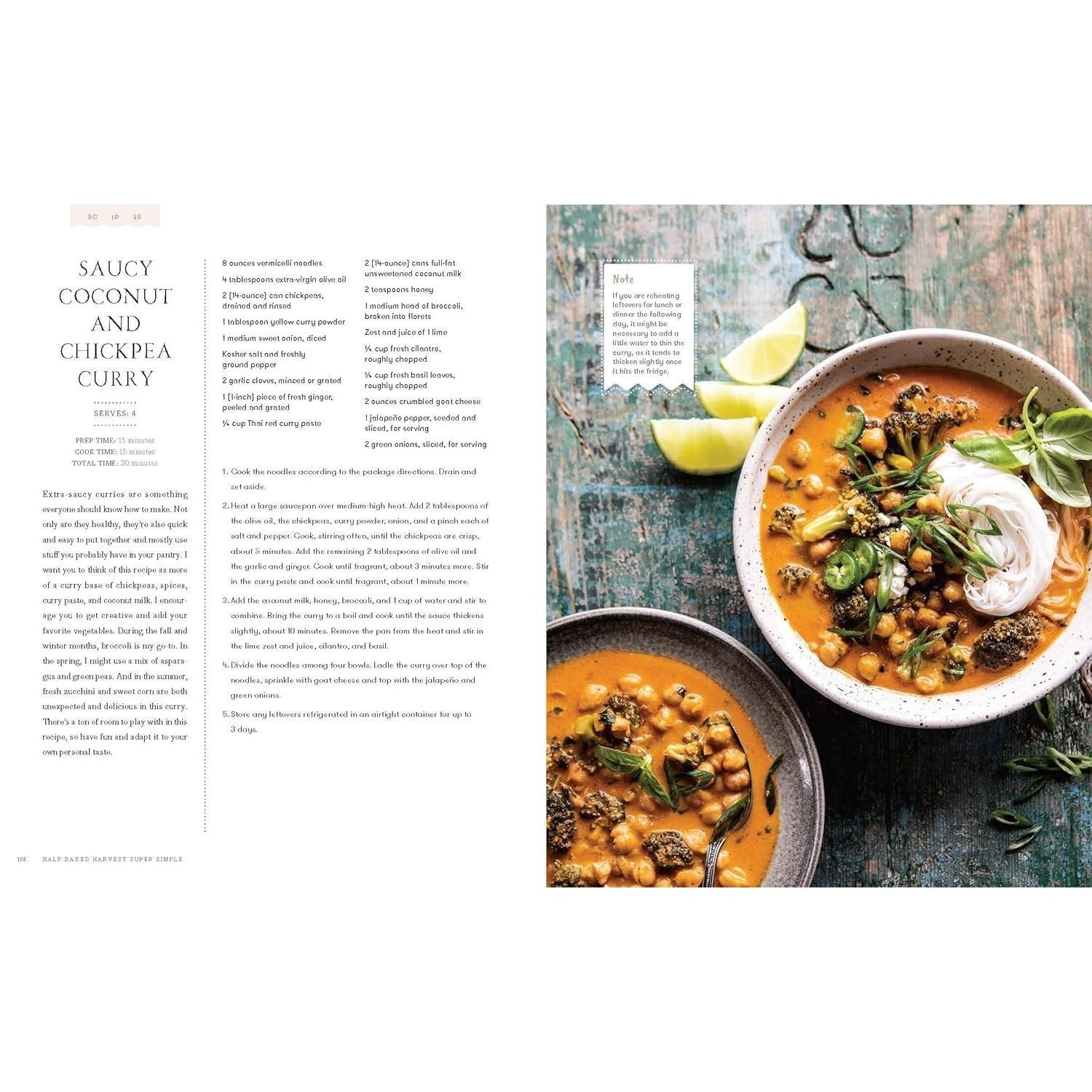 Half Baked Harvest Super Simple: More Than 125 Recipes for Instant, Overnight, Meal-Prepped, and Easy Comfort Foods: A Cookbook (Spiral Bound)