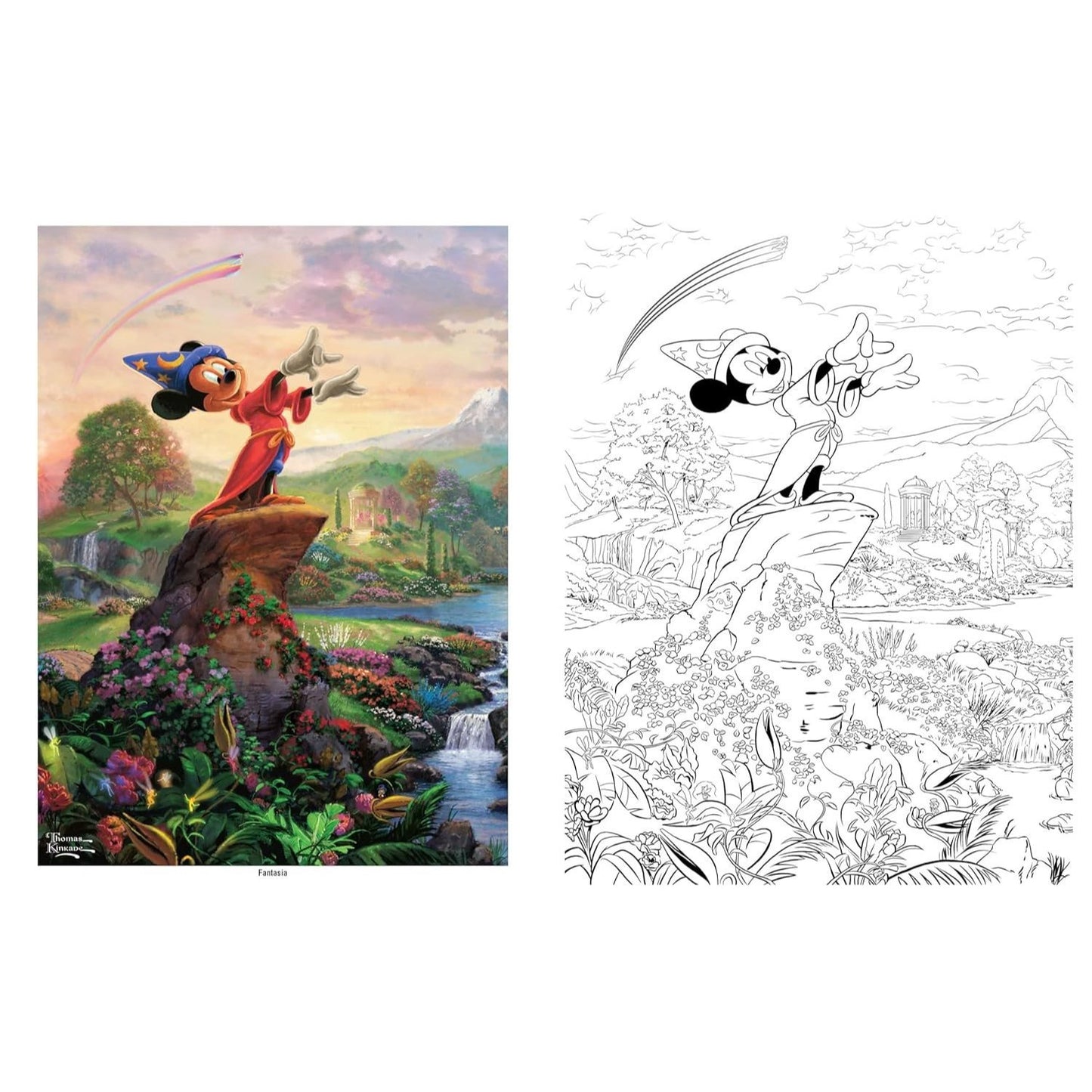 Disney Dreams Collection Thomas Kinkade Studios Coloring Book (Spiral Bound)