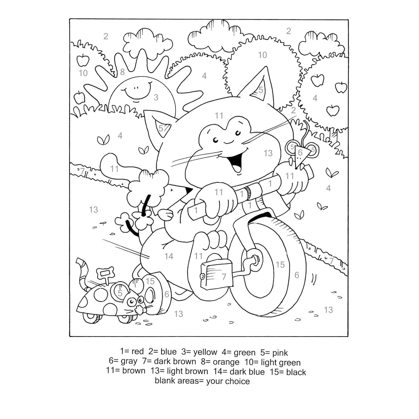 Happy Cats Coloring Book/Happy Cats Color by Number: 2 Books in 1/Flip and See!
