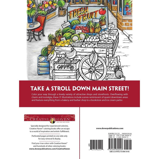 Creative Haven Main Street Coloring Book