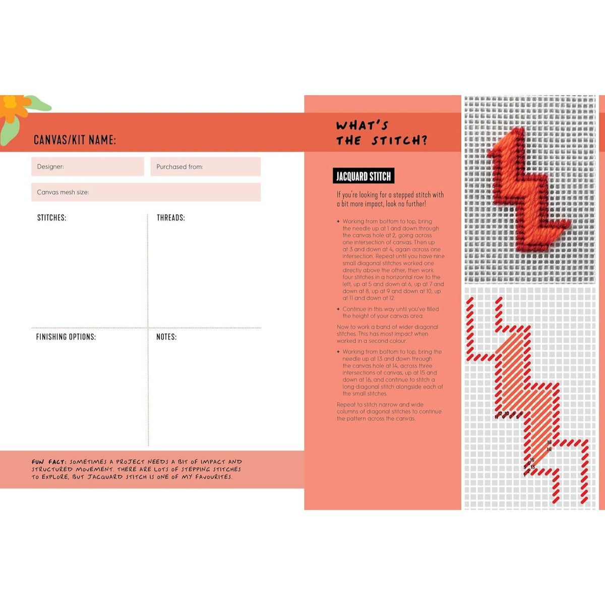 Needlepoint Journal: Track Your Projects and Record Your Stitching with This Interactive Journal